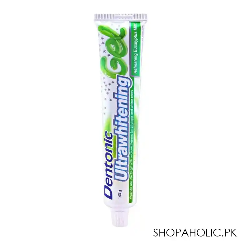 dentonic ultrawhitening refreshing eucalyptus mint gel toothpaste, 140g main image