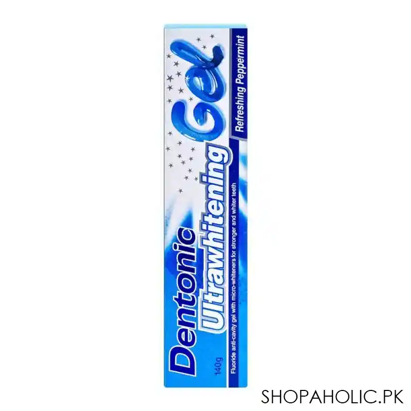 dentonic ultrawhitening refreshing peppermint gel toothpaste, 140g image2