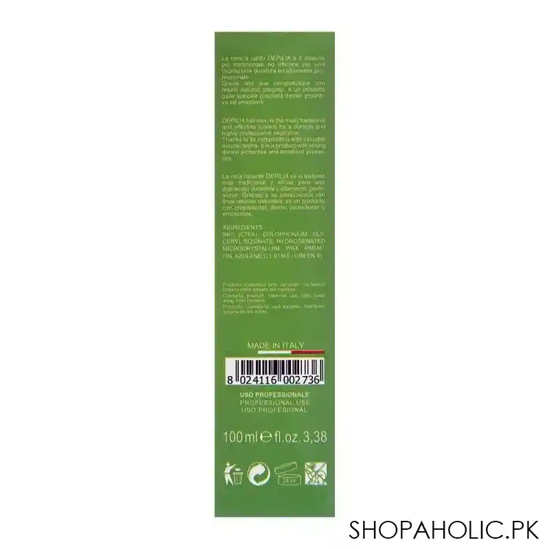 depilia chlorophyll 3.2 hot depilatory wax, 100ml image3