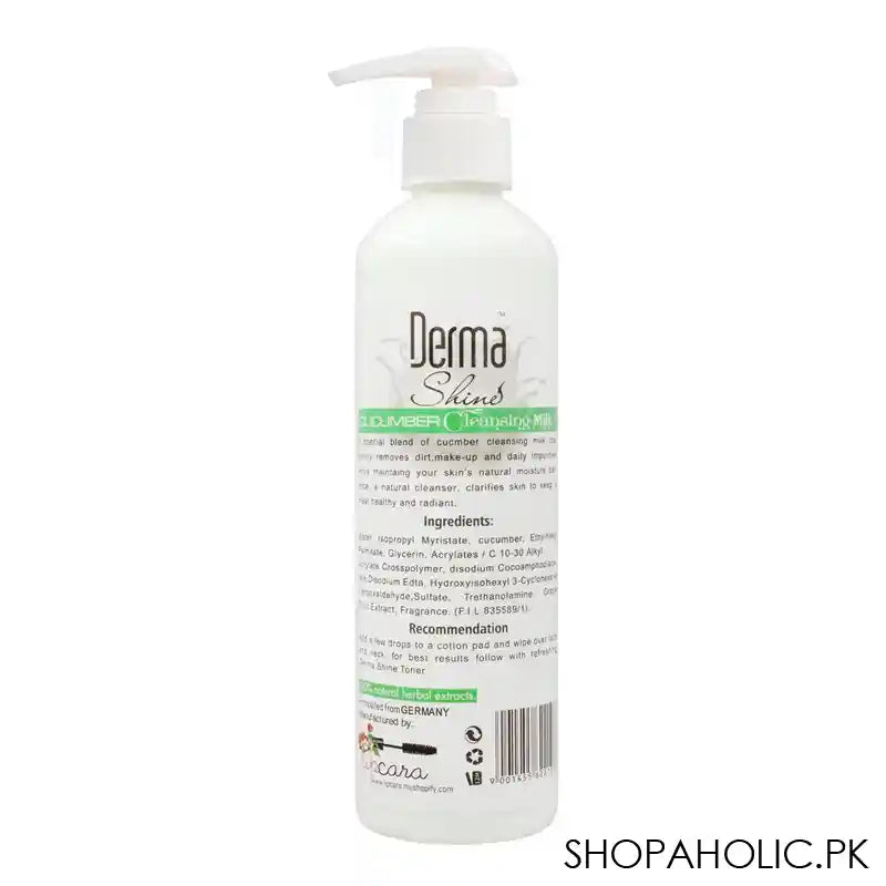 Derma Shine Cucumber Cleansing Milk, 250ml - Image 2