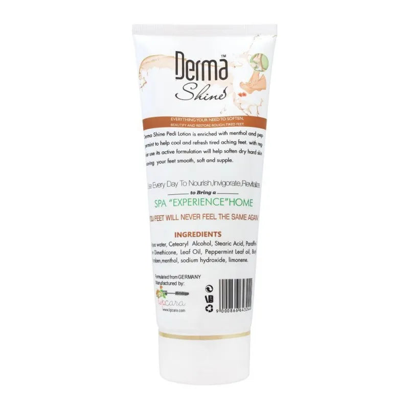 derma shine peppermint & menthol pedi lotion, 200g image2