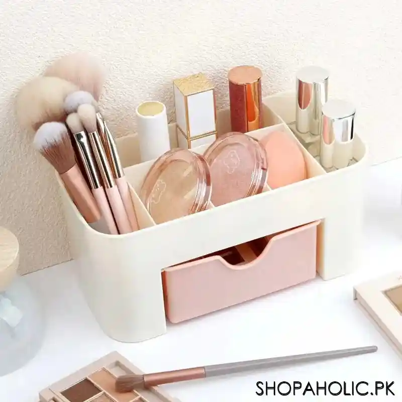 desktop 6 grid makeup cosmetics organizer with drawer main image