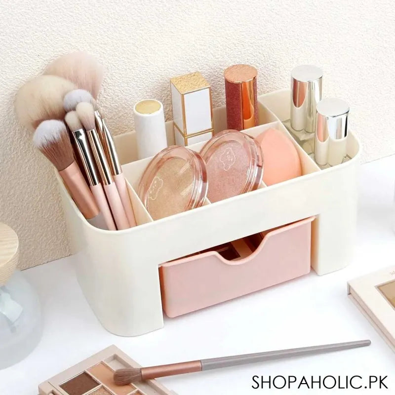 desktop 6 grid makeup cosmetics organizer with drawer main image