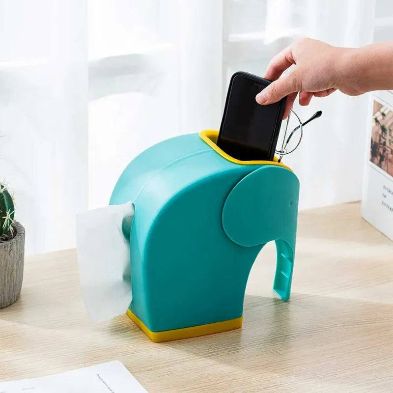 desktop modern elephant creative storage paper extraction box multifunctional plastic tissue box image2