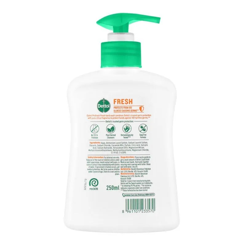 dettol fresh anti bacterial hand wash, 250ml image3