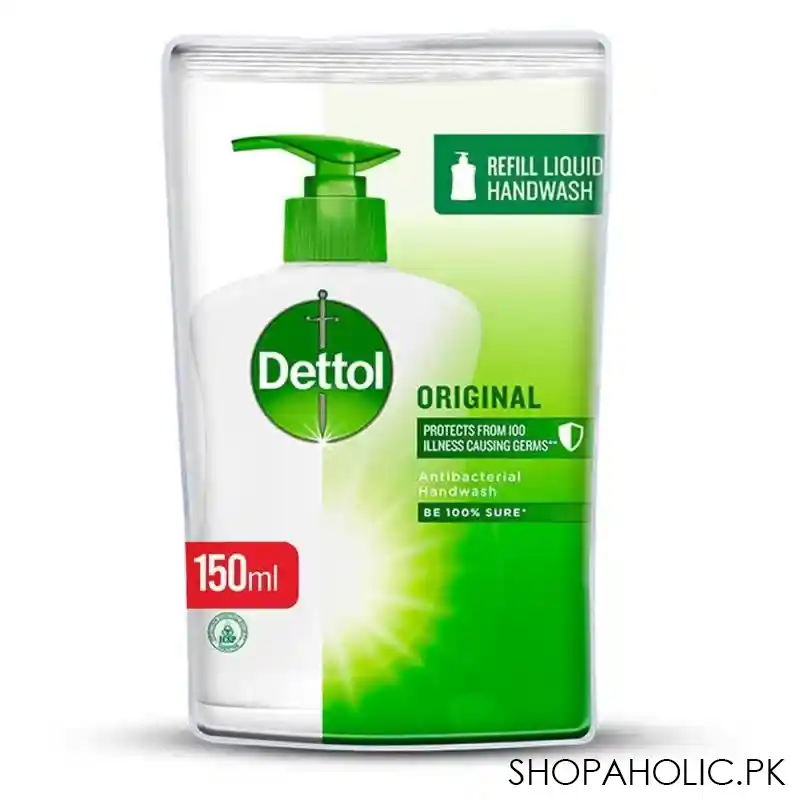 dettol original anti bacterial hand wash 150ml pouch refill main image