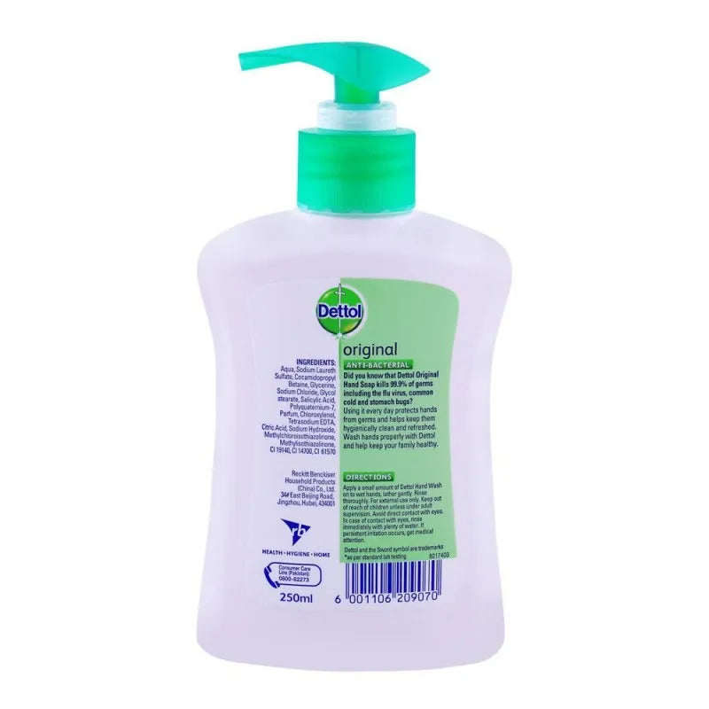 dettol original anti bacterial ph balanced hand wash 250ml image2