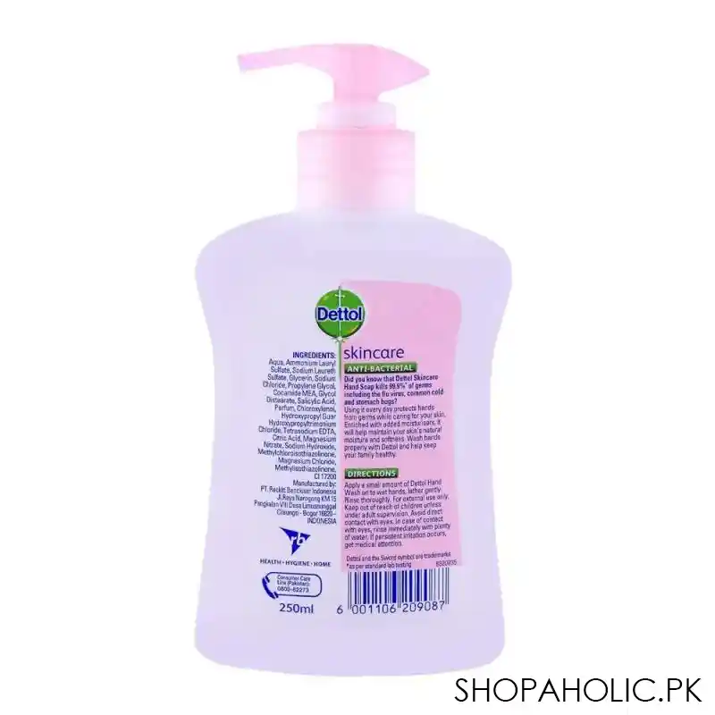 dettol skincare anti bacterial moisturising hand wash 250ml image3