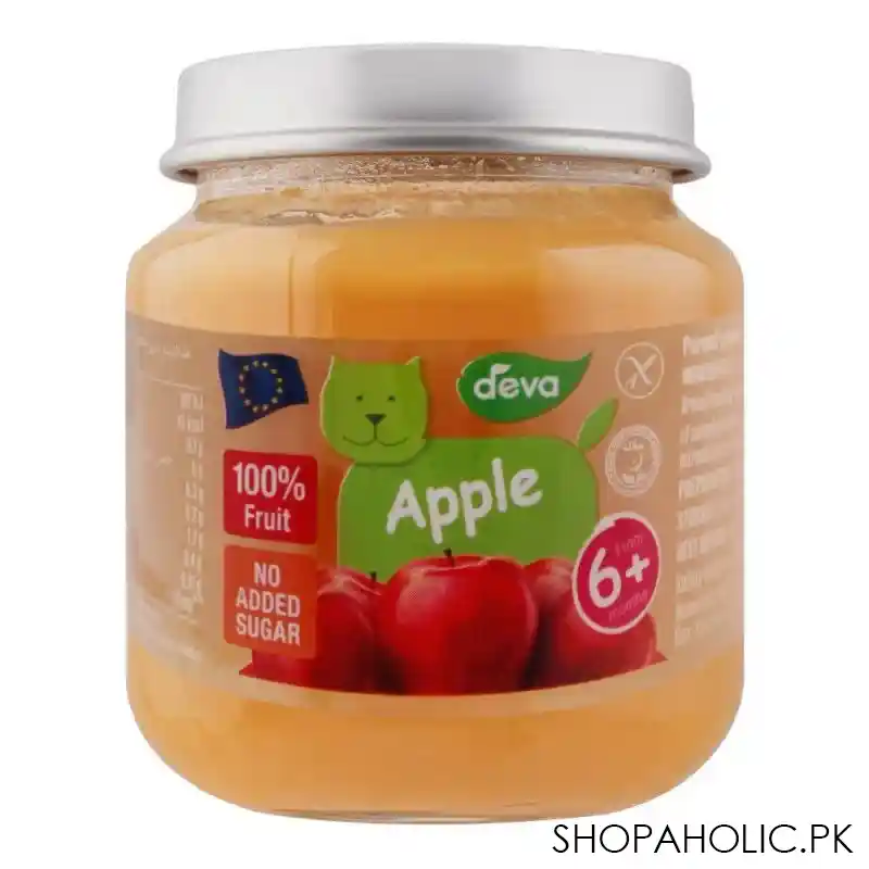 deva baby food, apple, 6m+, no added sugar, 125g main image