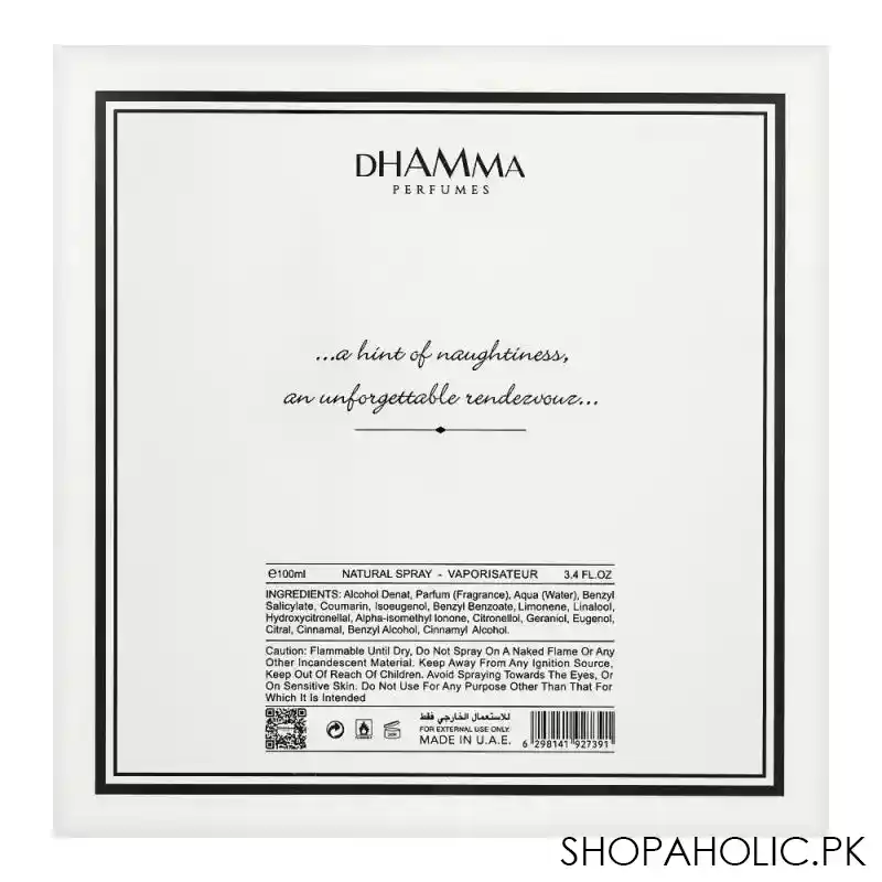 dhamma affair eau de parfum, for men, 100ml image5