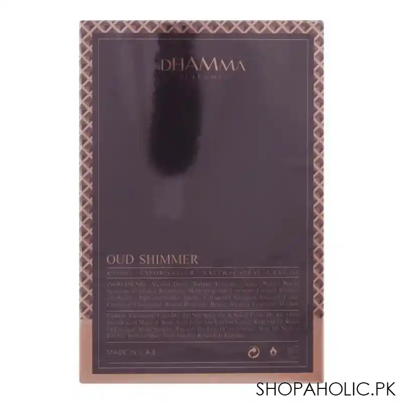 dhamma oud shimmer gold edition, edp, fragrance for men, 100ml image5