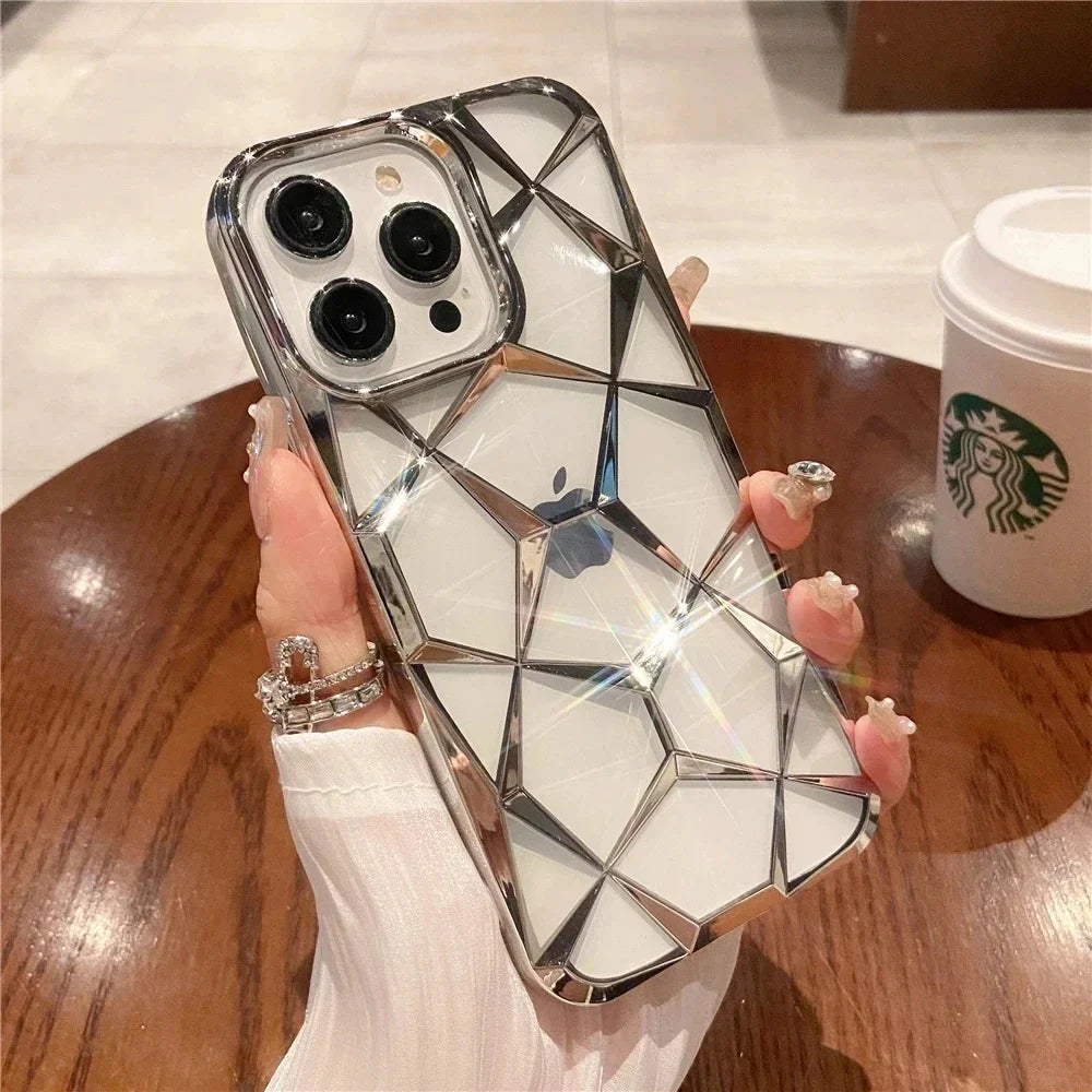 3D Diamond Pattern iPhone Case Cover