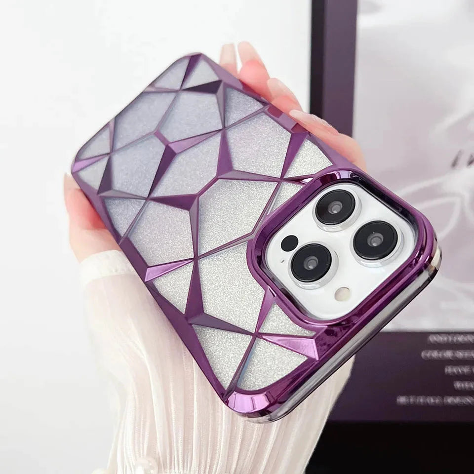 3D Diamond Pattern iPhone Case Cover