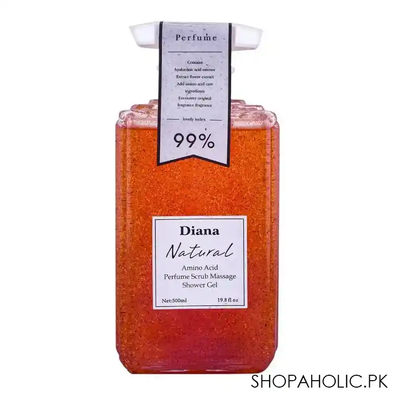 diana natural amino acid perfume scrub massage shower gel, 500ml main image