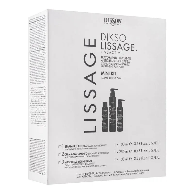 dikson dikso lissage mini kit shampoo + treatment + mask image2