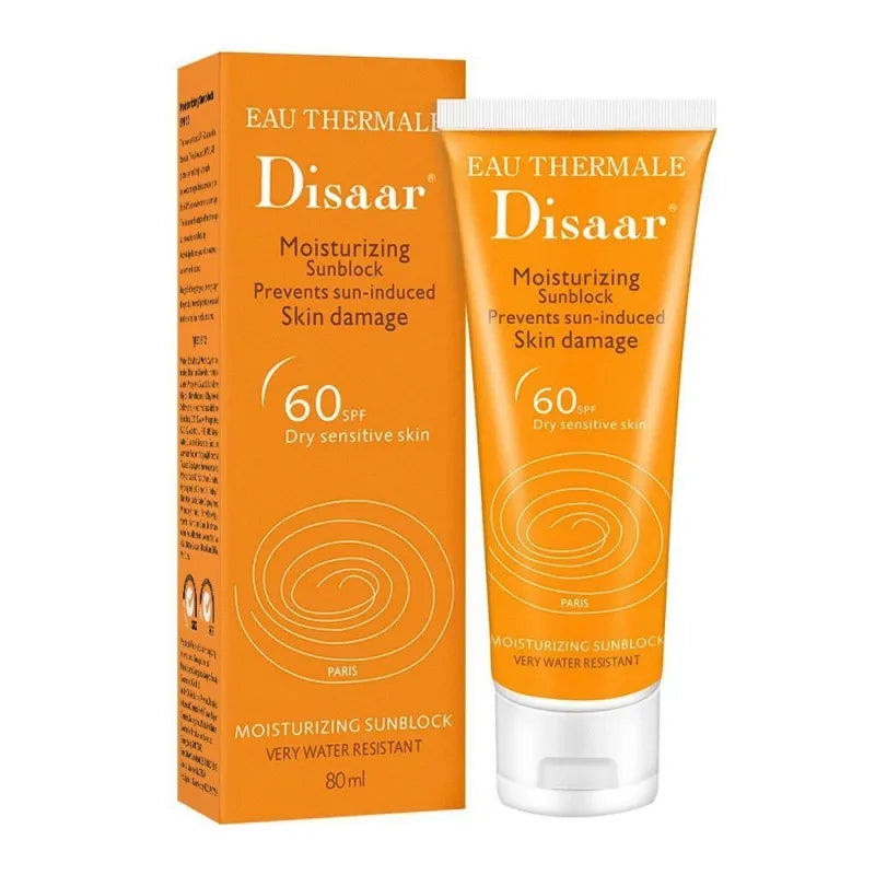 disaar moisturizing sunblock, dry sensitive skin, spf60, 80ml, ds51001 main image