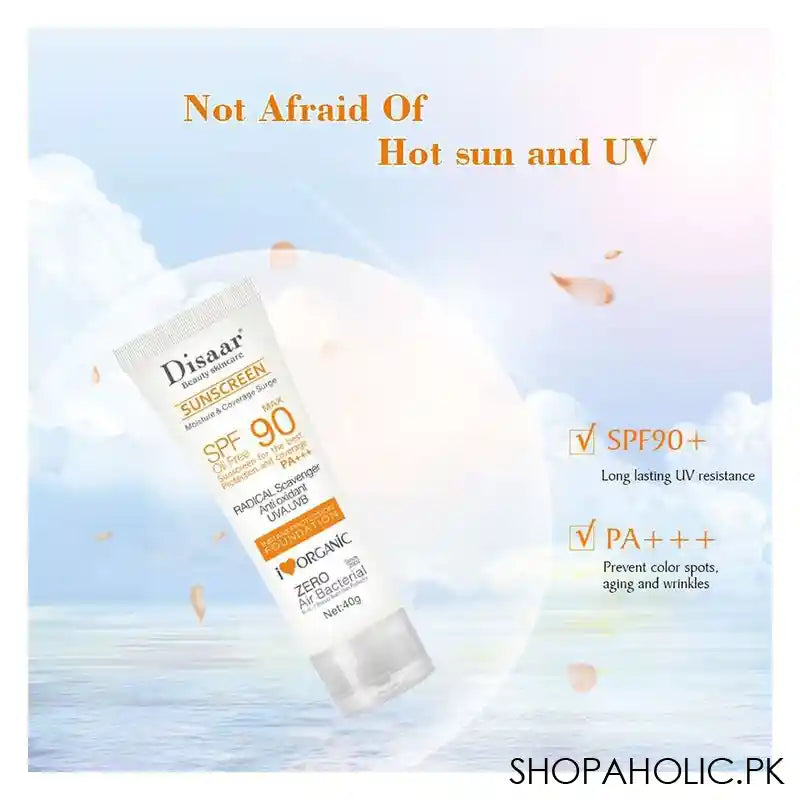 Disaar Sunscreen Cream, SPF90, 40g, DS313-2 - Image 8