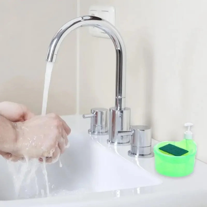 dish washing soap dispenser with scrubber holder 800ml image4