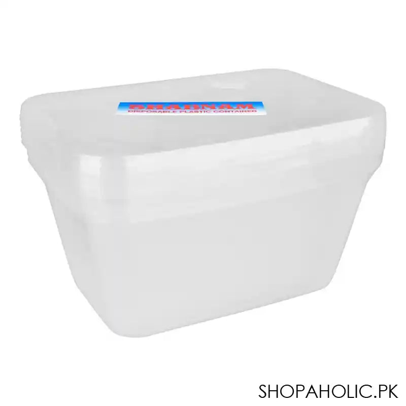 Disposable Plastic Container, 1 Liter Capacity - Image 2