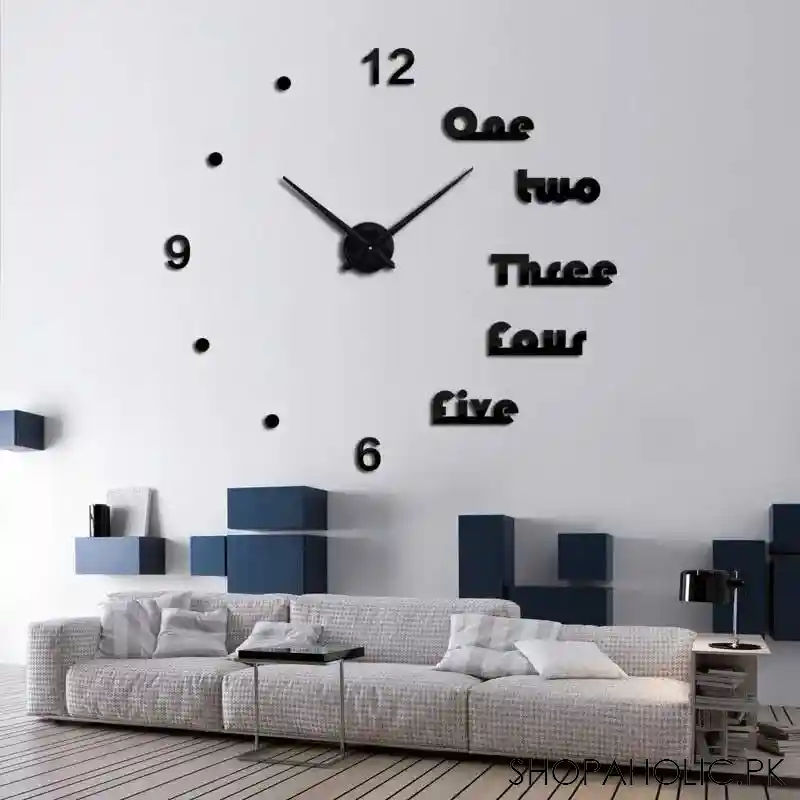 diy 3d frameless wall clock home decoration quartz watch main image