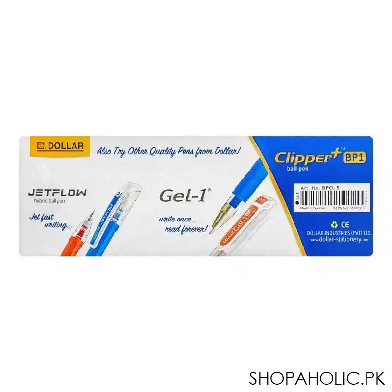 dollar clipper+bp1 super smooth ball pen f 0.8, blue, 10 pack, bpcl5 image2