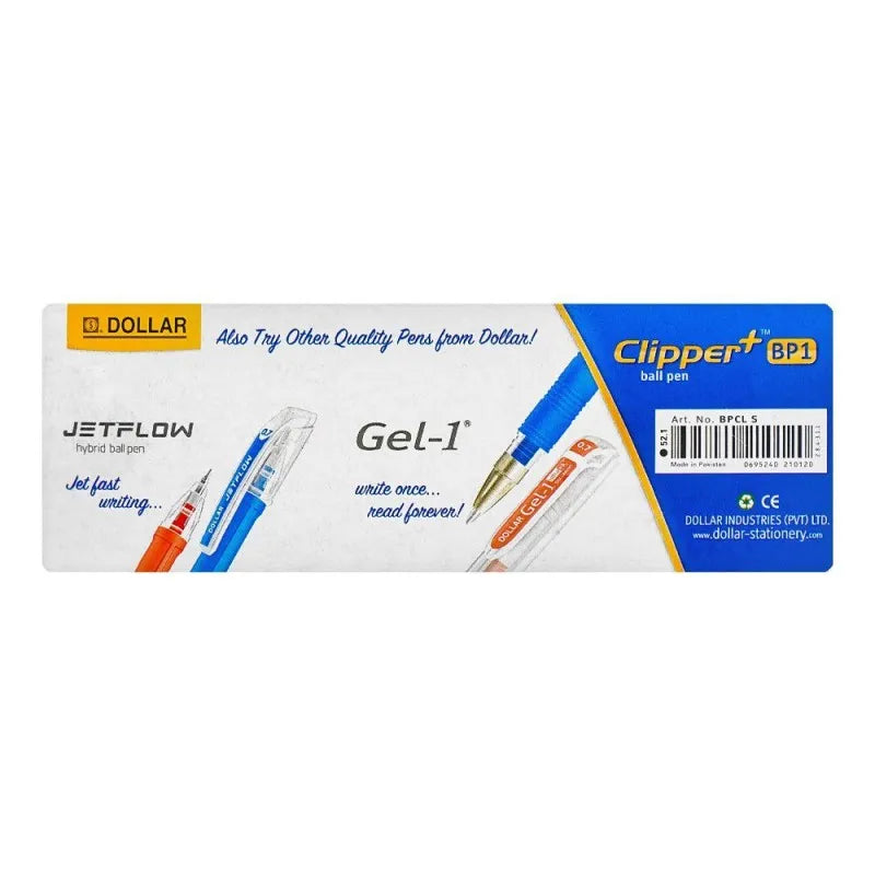 dollar clipper+bp1 super smooth ball pen f 0.8, blue, 10 pack, bpcl5 image2