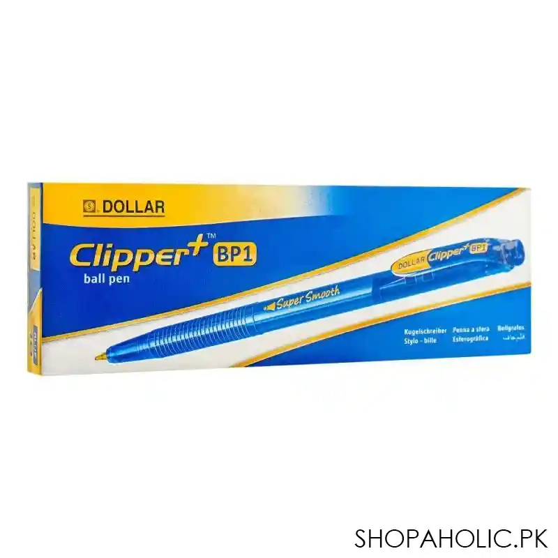 dollar clipper+bp1 super smooth ball pen f 0.8, blue, 10 pack, bpcl5 main image