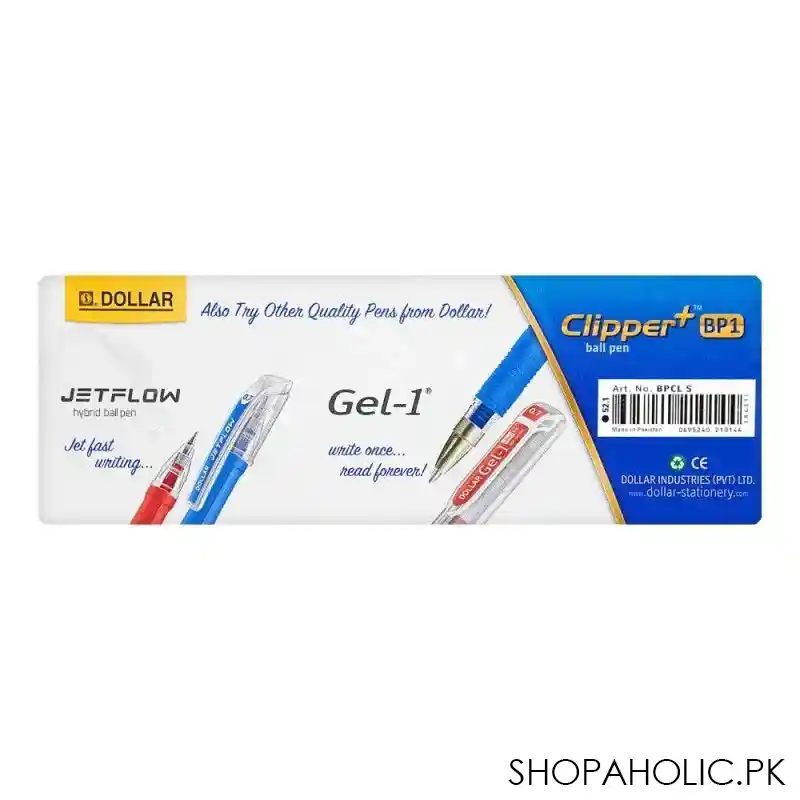 dollar clipper+bp1 super smooth ball pen f 0.8, red, 10 pack, bpcl5 image2