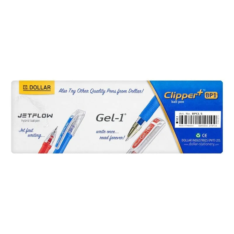 dollar clipper+bp1 super smooth ball pen f 0.8, red, 10 pack, bpcl5 image2