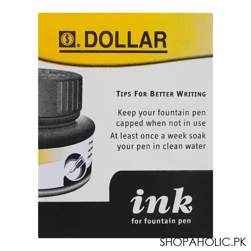 Dollar Ink For Fountain Pen Black, 60ml, PP60 - Image 3