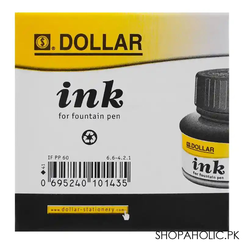 Dollar Ink For Fountain Pen Black, 60ml, PP60 - Image 4