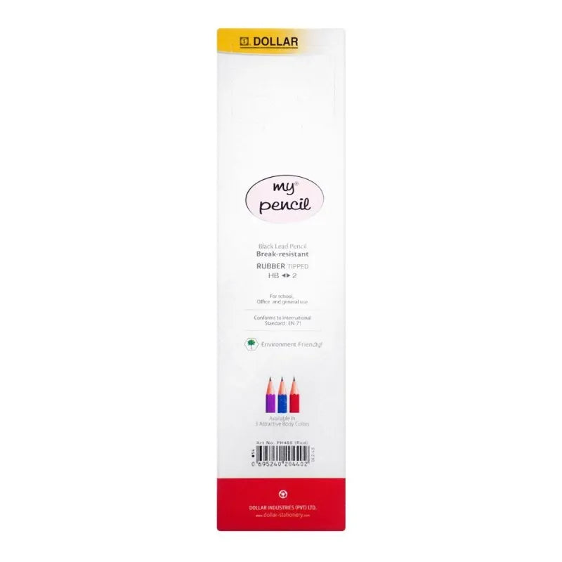 dollar my pencil black lead pencil with eraser, red body, 12 pack, ph456 image2