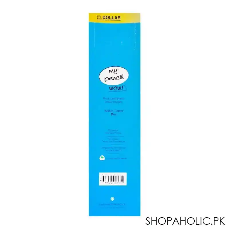 dollar my pencil wow black lead pencil with eraser hb 2, blue body, 12 pack, pt222 image2