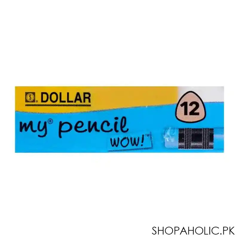 dollar my pencil wow black lead pencil with eraser hb 2, blue body, 12 pack, pt222 image4