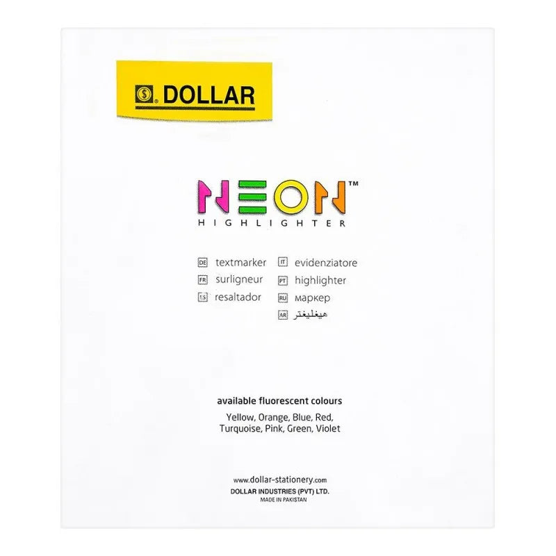 dollar neon highlighter 5mm 10 pack, green, hl625 image2