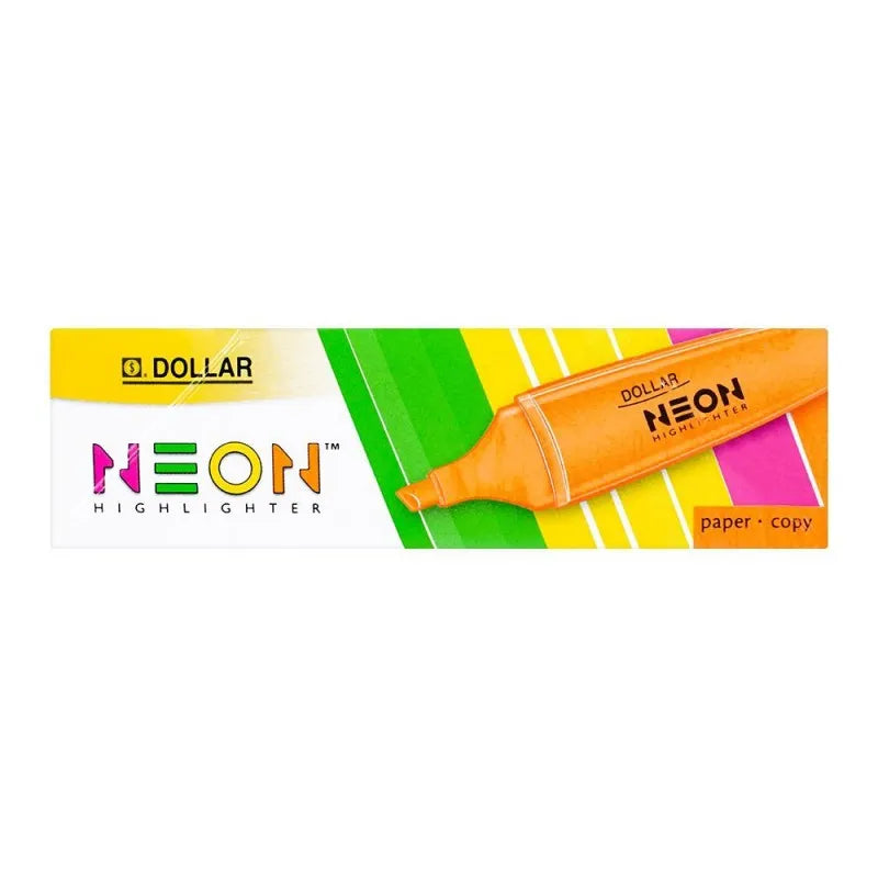 dollar neon highlighter 5mm 10 pack, orange, hl625 image3