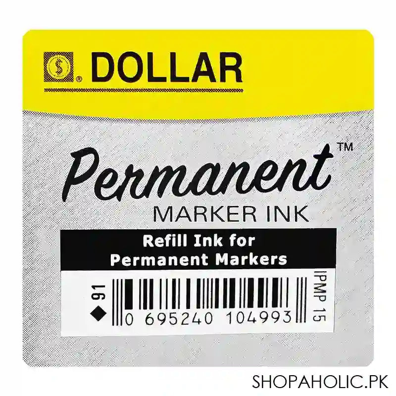 Dollar Permanent Marker Ink Black, 15ml, IPMP 15 - Image 4