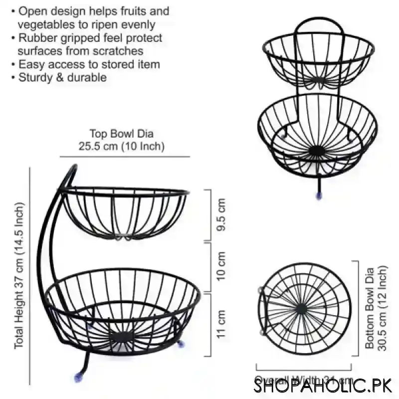 double layer fruit vegetable basket image3