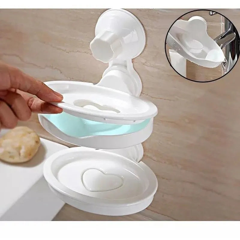 double layer soap holder with drain tray image4