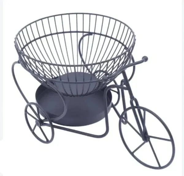 double layer tricycle metal fruit basket image5