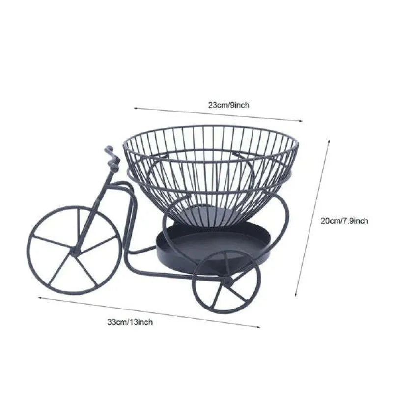 double layer tricycle metal fruit basket image6