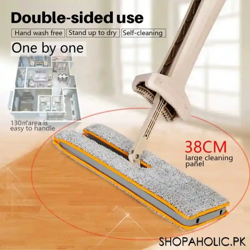 double sided lazy mop with self wringing main image