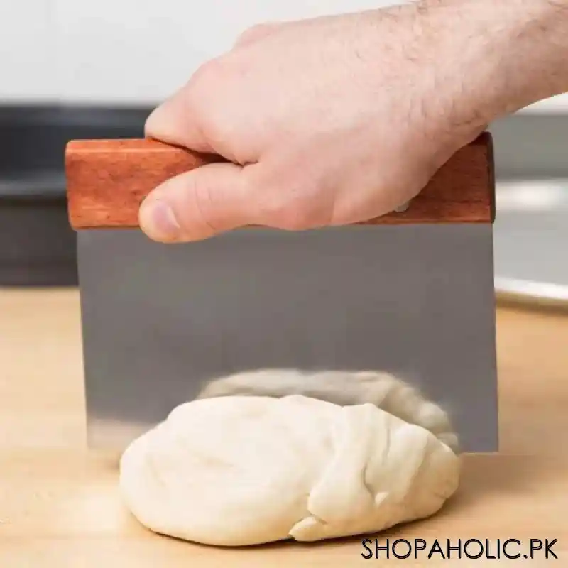 dough scraper with wooden handle image2