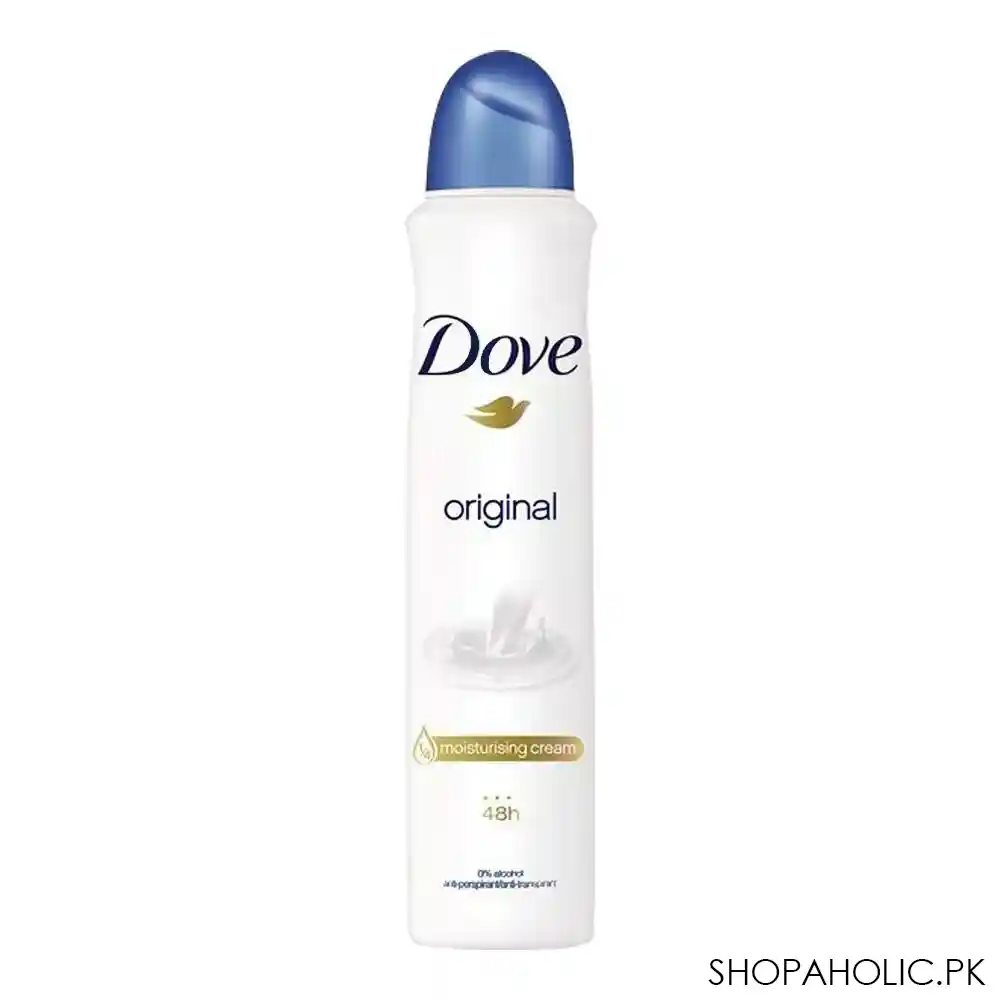 dove 48h original deodorant spray, for women, 0% alcohol, 250ml main image