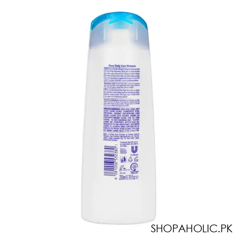 Dove Daily Care Shampoo, For Dry Hair, 200ml - Image 3