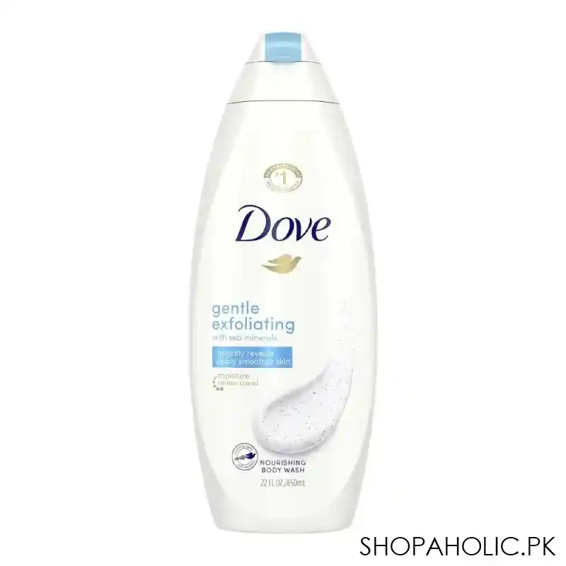 dove gentle exfoliating with sea minerals nourishing body wash, 650ml main image