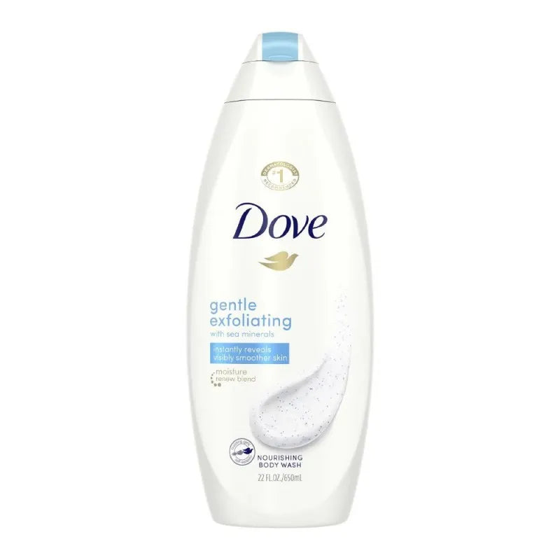 dove gentle exfoliating with sea minerals nourishing body wash, 650ml main image