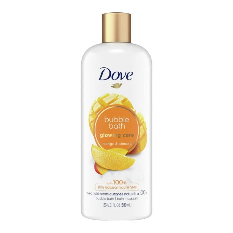 dove glowing care mango & almond glowing care bubble bath, 680ml main image