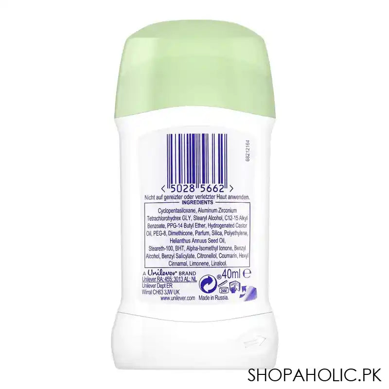 Dove Gofresh Cucumber & Green Tea A/P Deodorant Stick, For Women, 40ml - Image 3