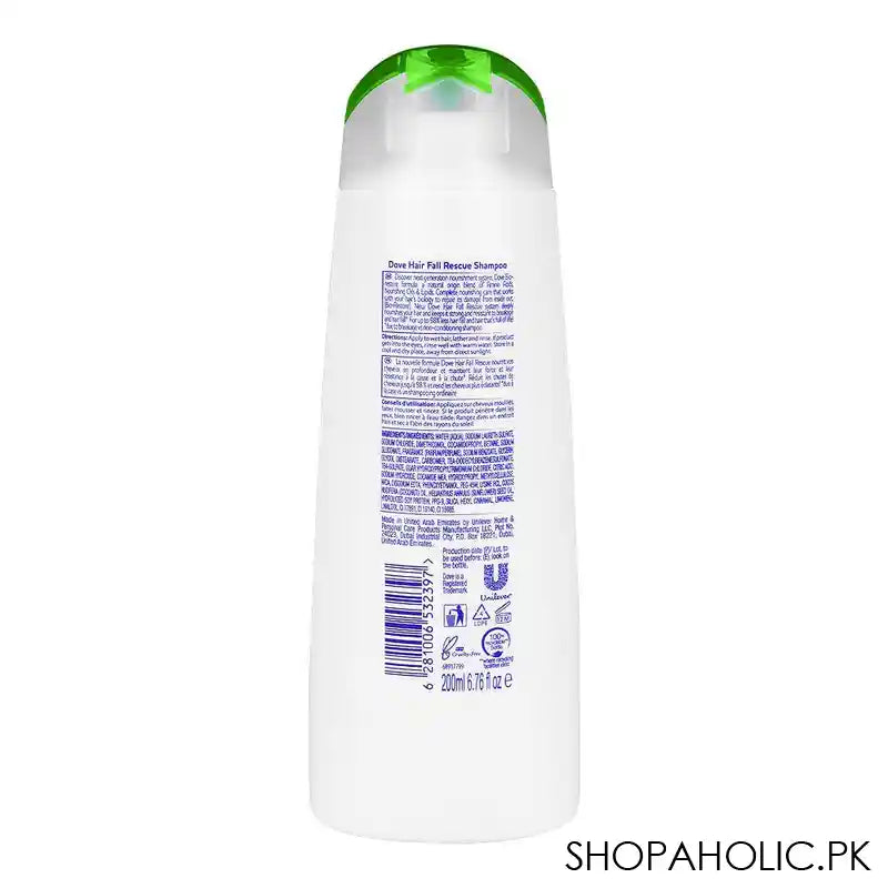 Dove Hair Fall Rescue Shampoo, 200ml - Image 2